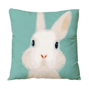 Easter Rabbit Spring Cute Bunny Lolita Tiffany Blue Pillow Cover